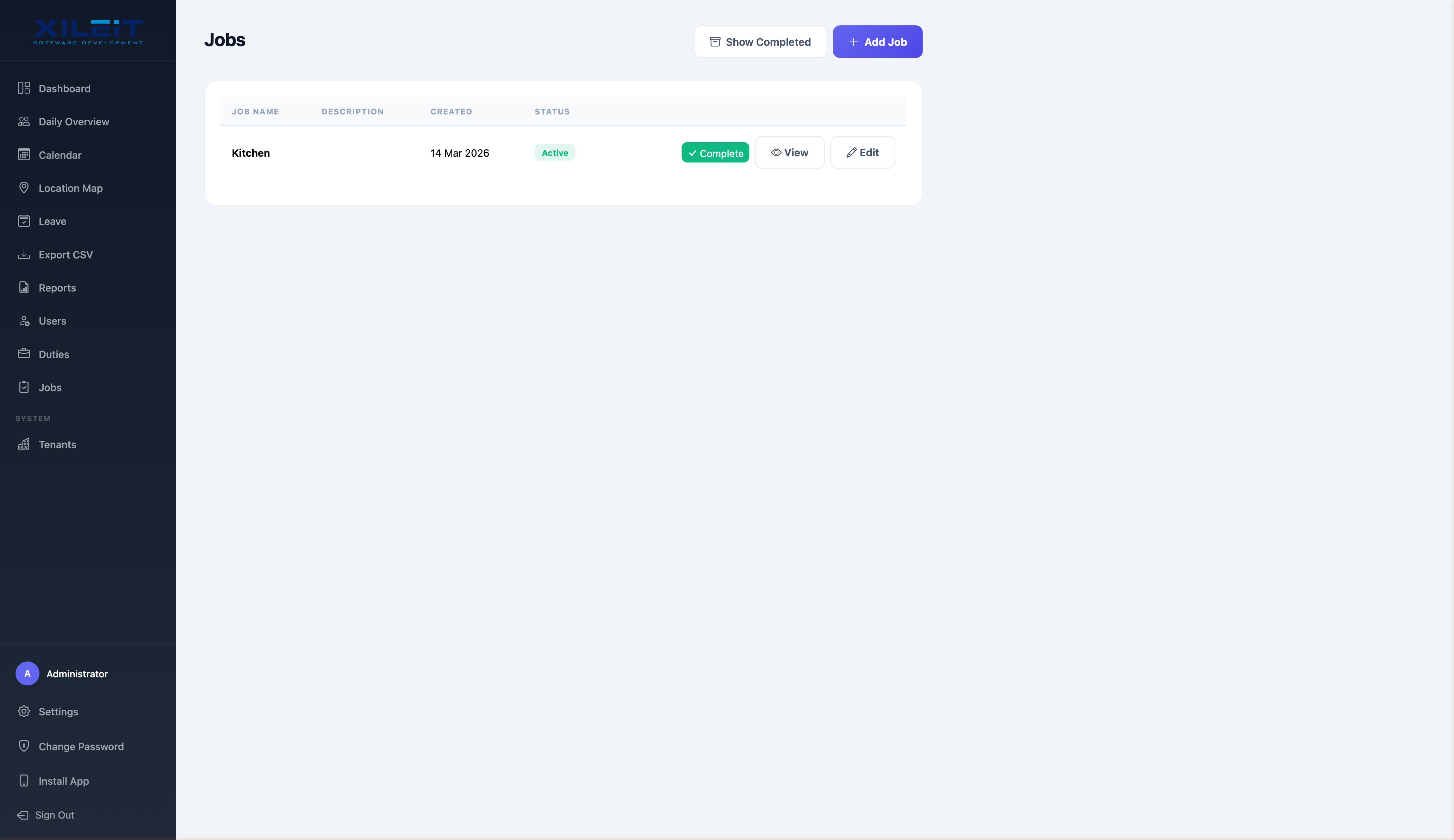 TimeTrack Job Management